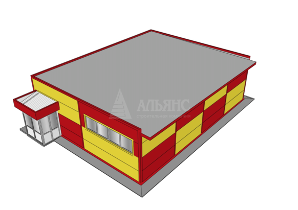 3D визуализация Магазин из сэндвич-панелей - фото 15