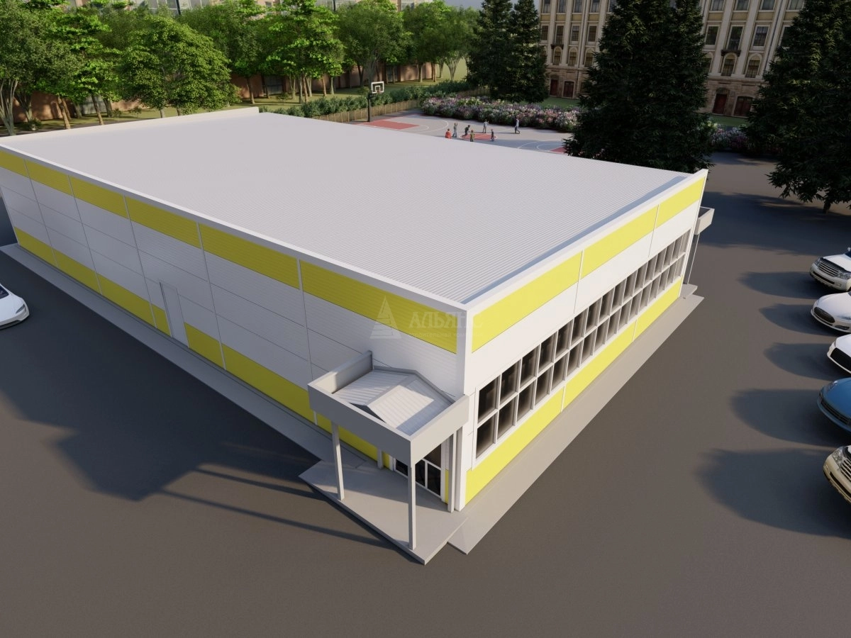 3D визуализация Магазин из сэндвич-панелей - фото 2