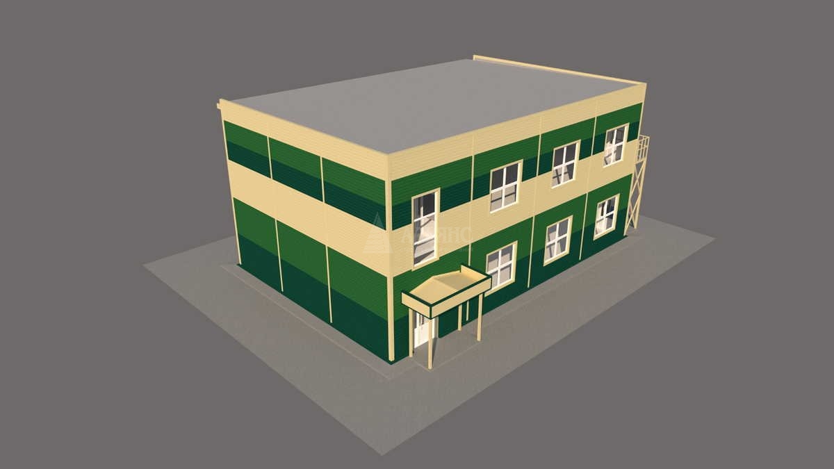 3D визуализация Офис из сэндвич-панелей - фото 14