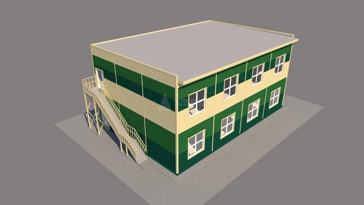 3D визуализация Офис из сэндвич-панелей - фото 16