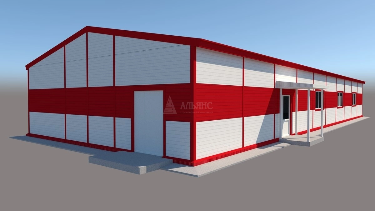 3D визуализация Магазин из сэндвич-панелей - фото 9